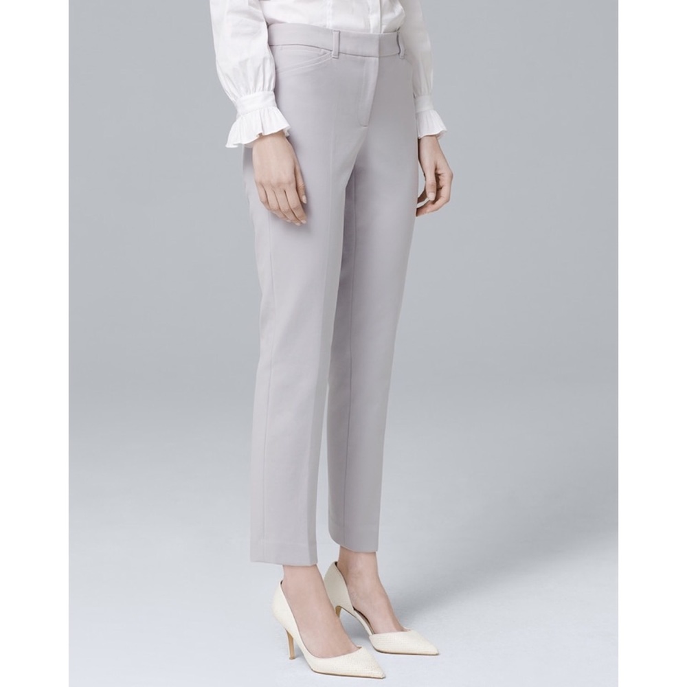 WHBM | NEW COMFORT STRETCH SLIM ANKLE PANTS GRAY